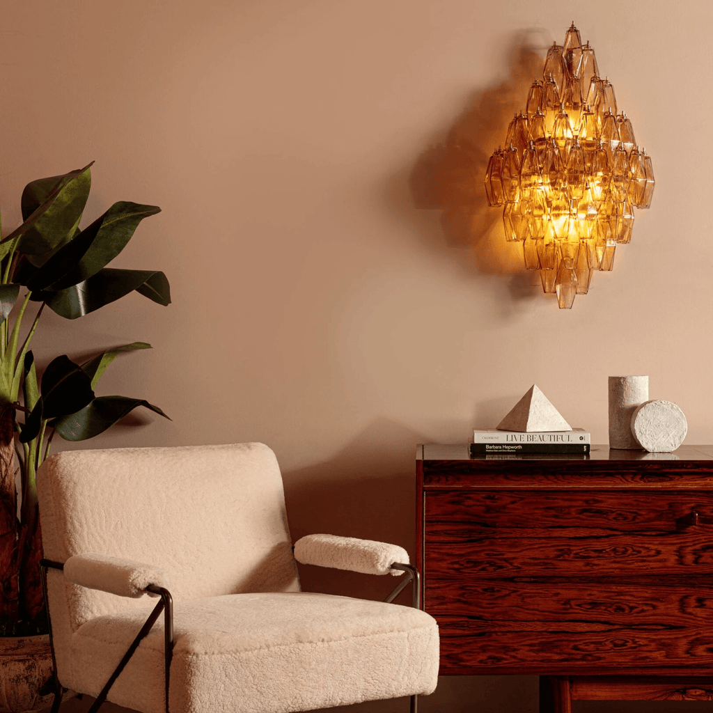 Haldelevia Glass Wall Light-Moonnatur