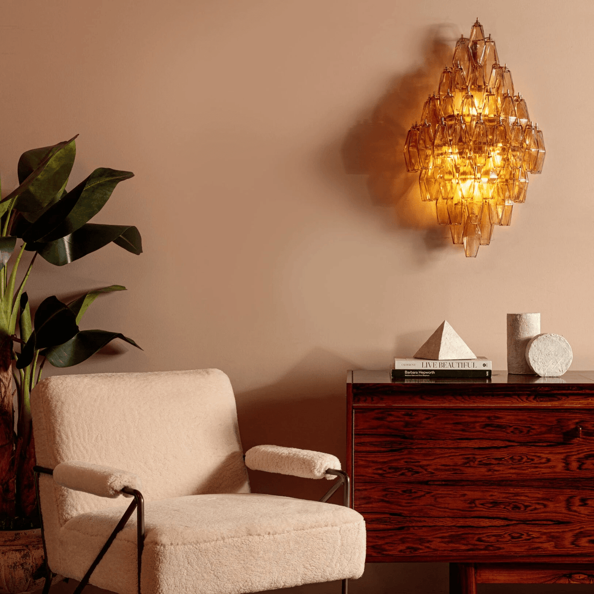 Haldelevia Glass Wall Light-Moonnatur