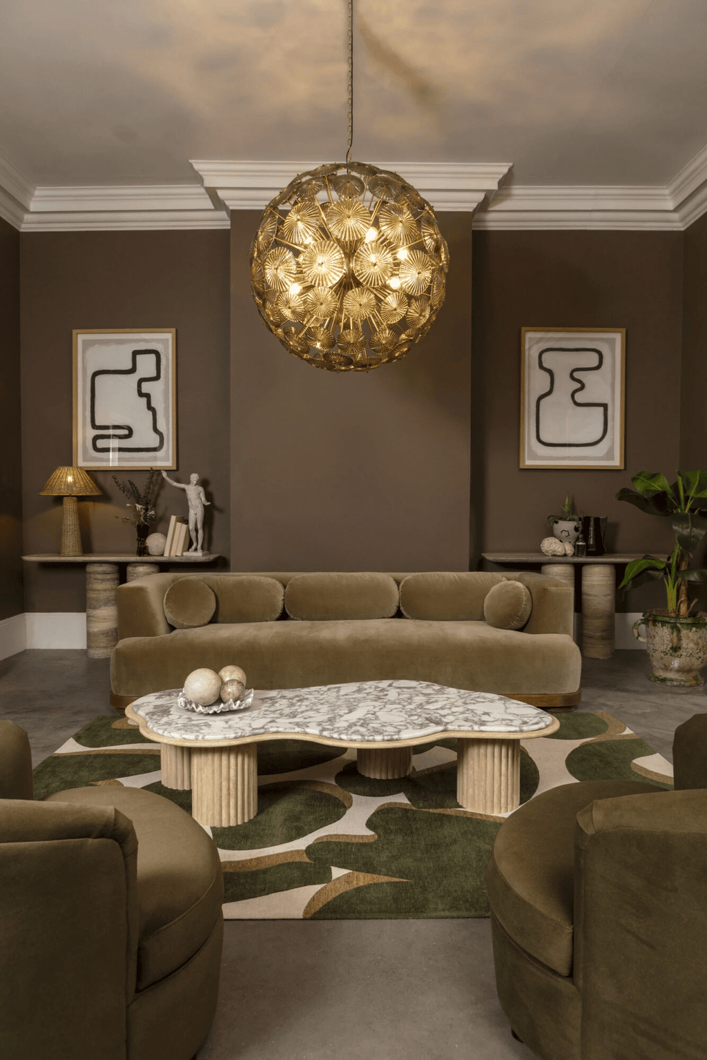 Gildenaelle Glass Chandelier-Moonnatur