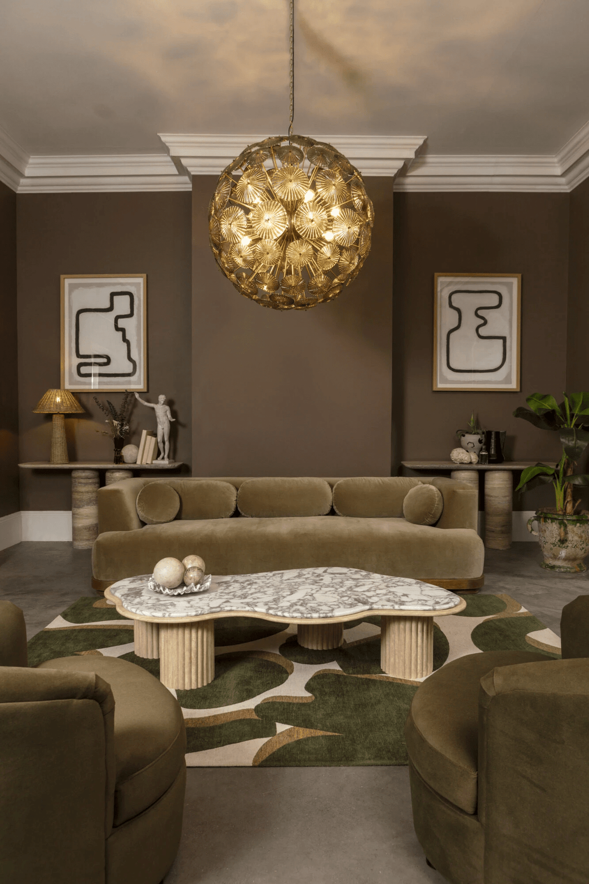 Gildenaelle Glass Chandelier-Moonnatur