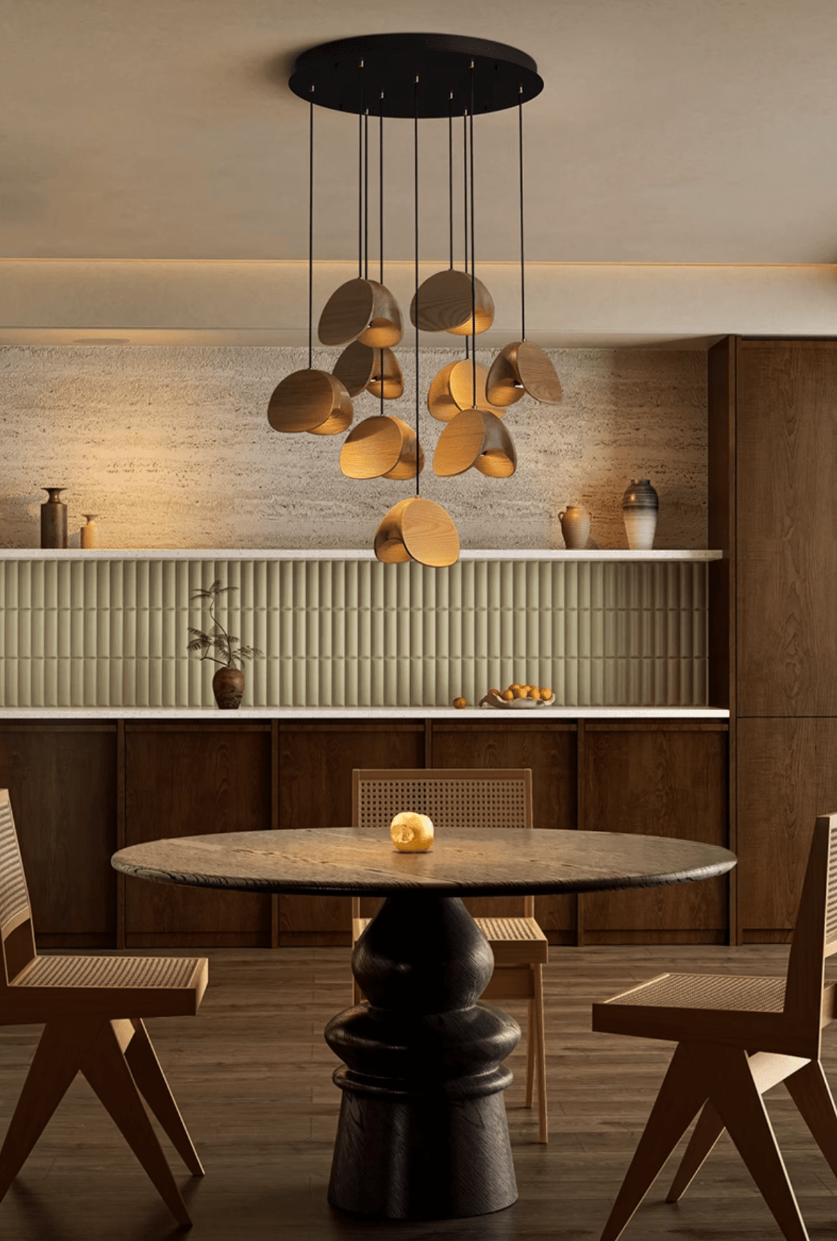 Fenrenorie Wood Pendant Light-Moonnatur