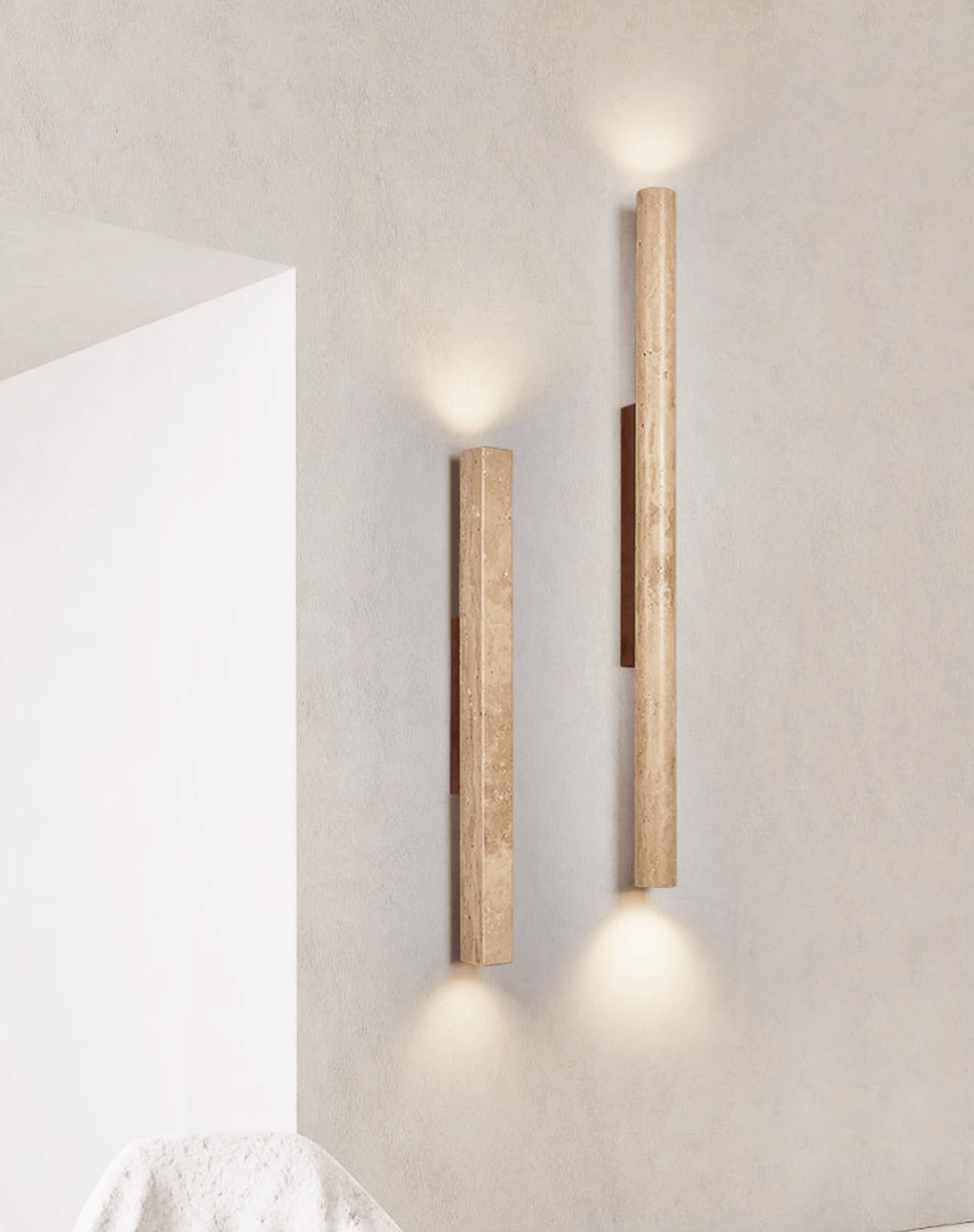 Hadrenvale Travertine Wall Light-Moonnatur