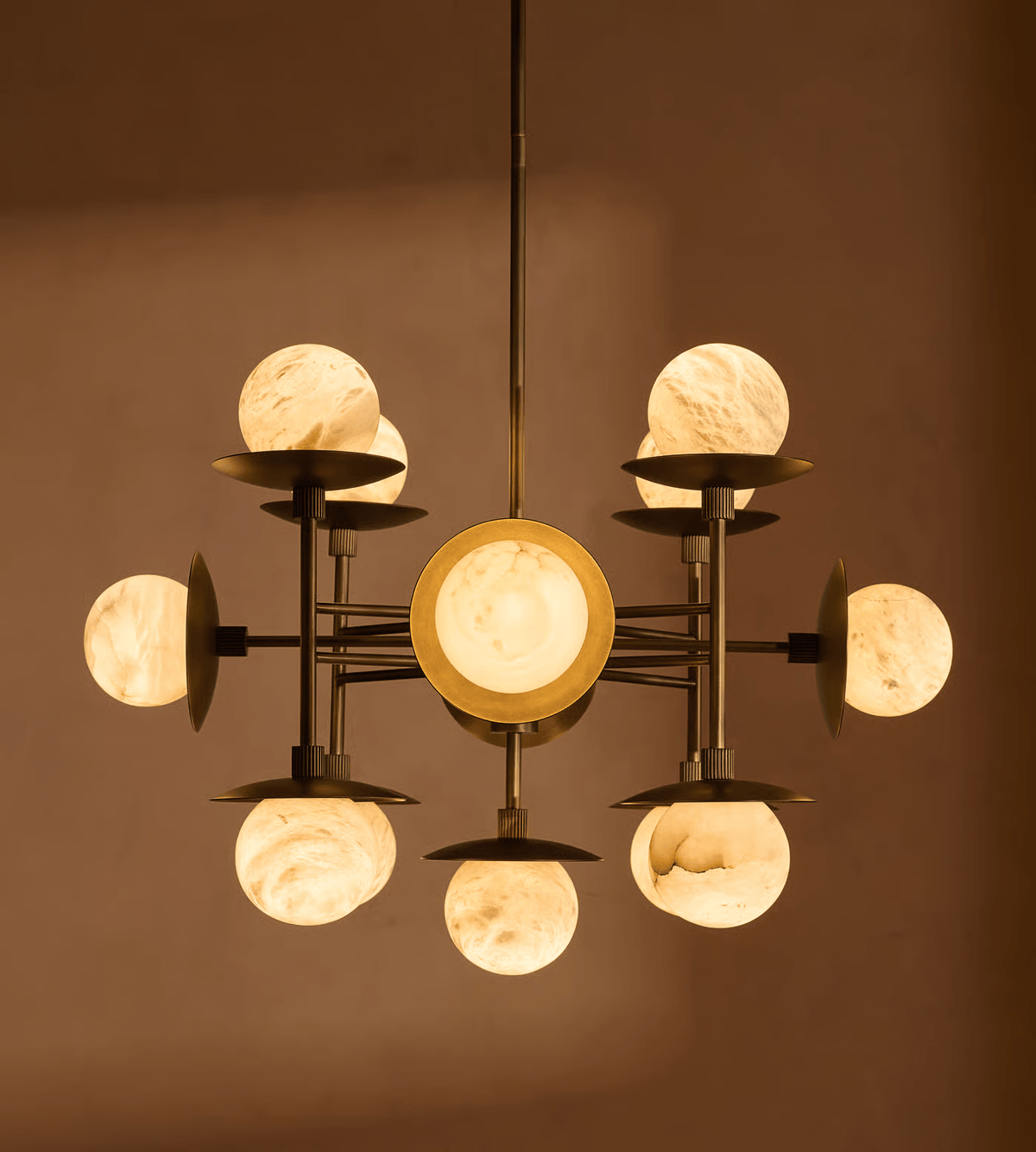 Faldenwynne Alabaster Chandelier-Moonnatur