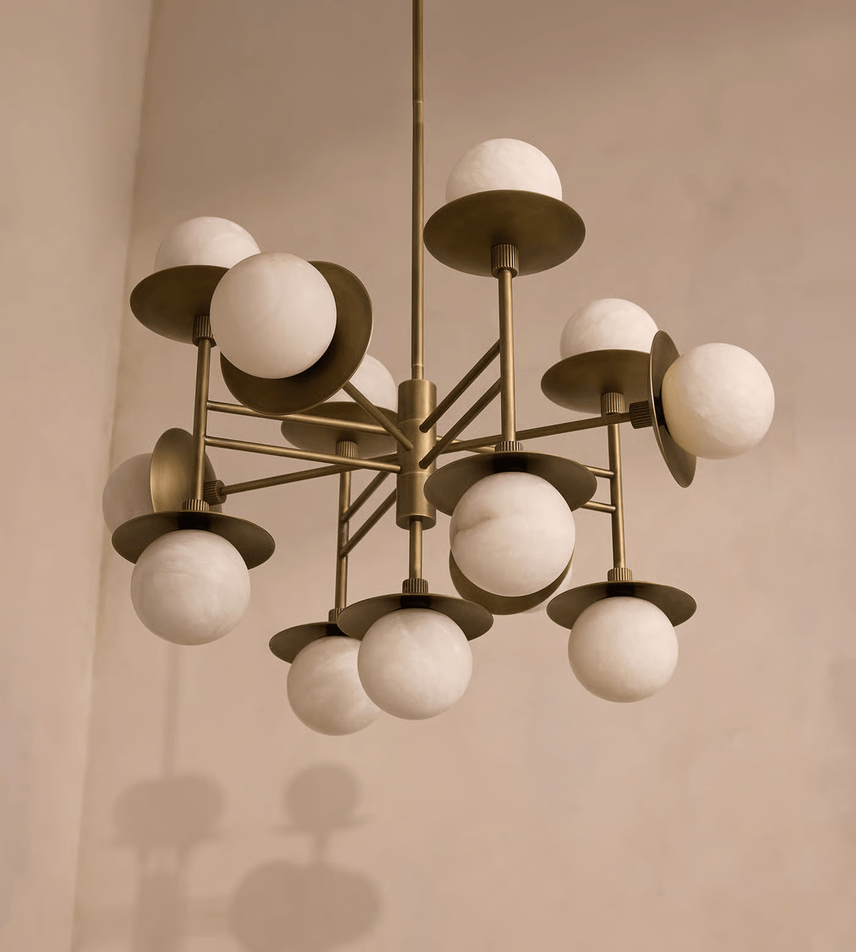 Faldenwynne Alabaster Chandelier-Moonnatur