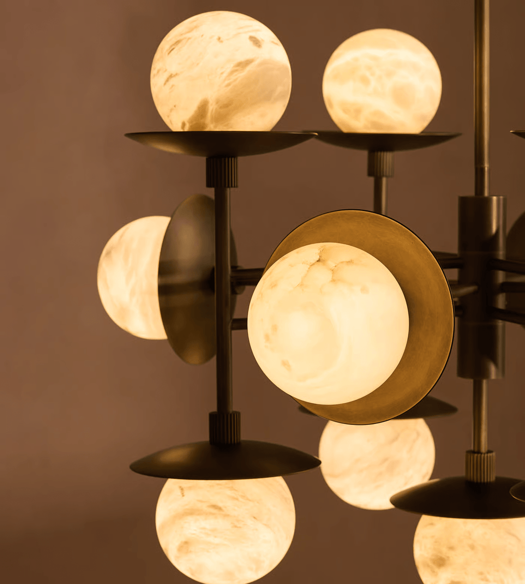 Faldenwynne Alabaster Chandelier-Moonnatur