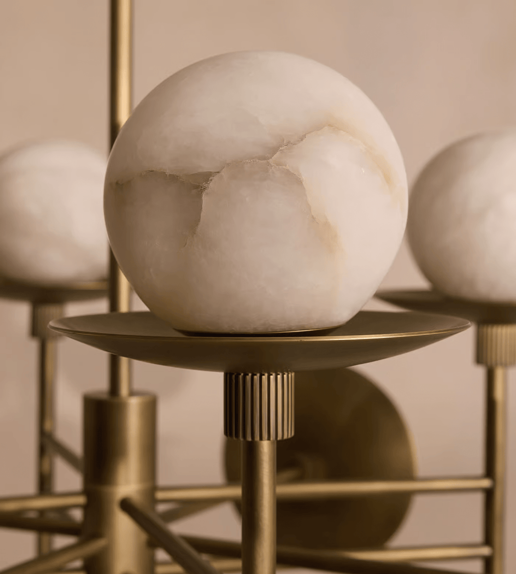 Faldenwynne Alabaster Chandelier-Moonnatur