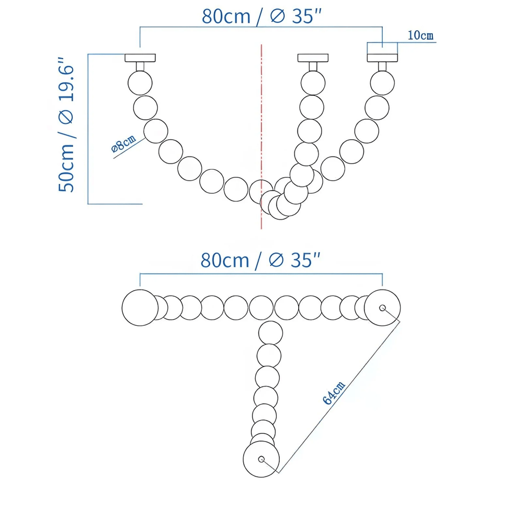 Gildenora Acrylic Chandelier-Moonnatur
