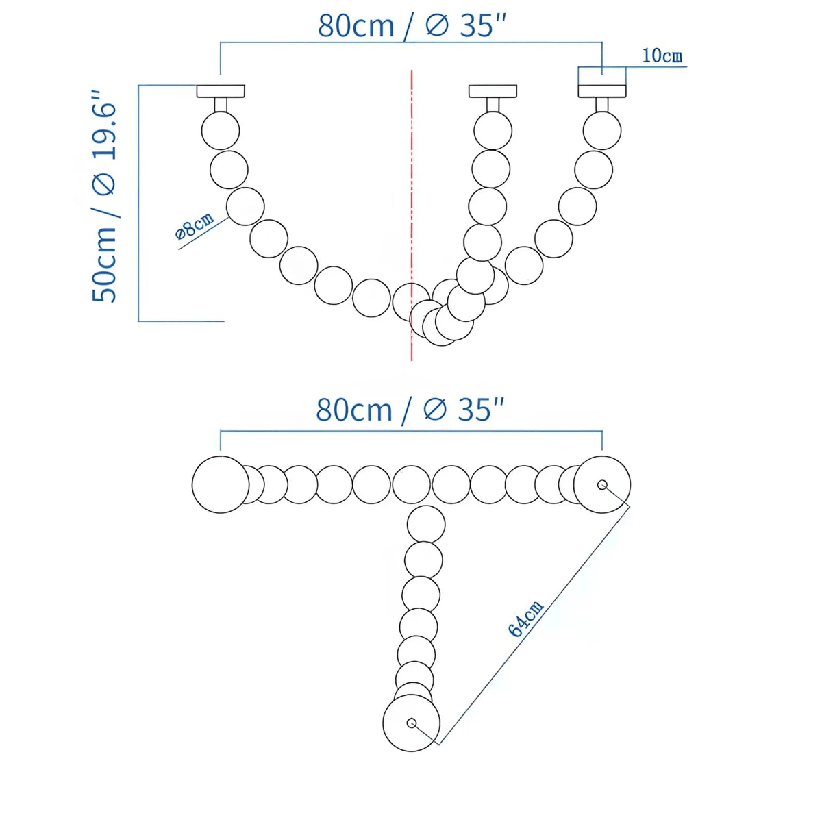 Gildenora Acrylic Chandelier-Moonnatur