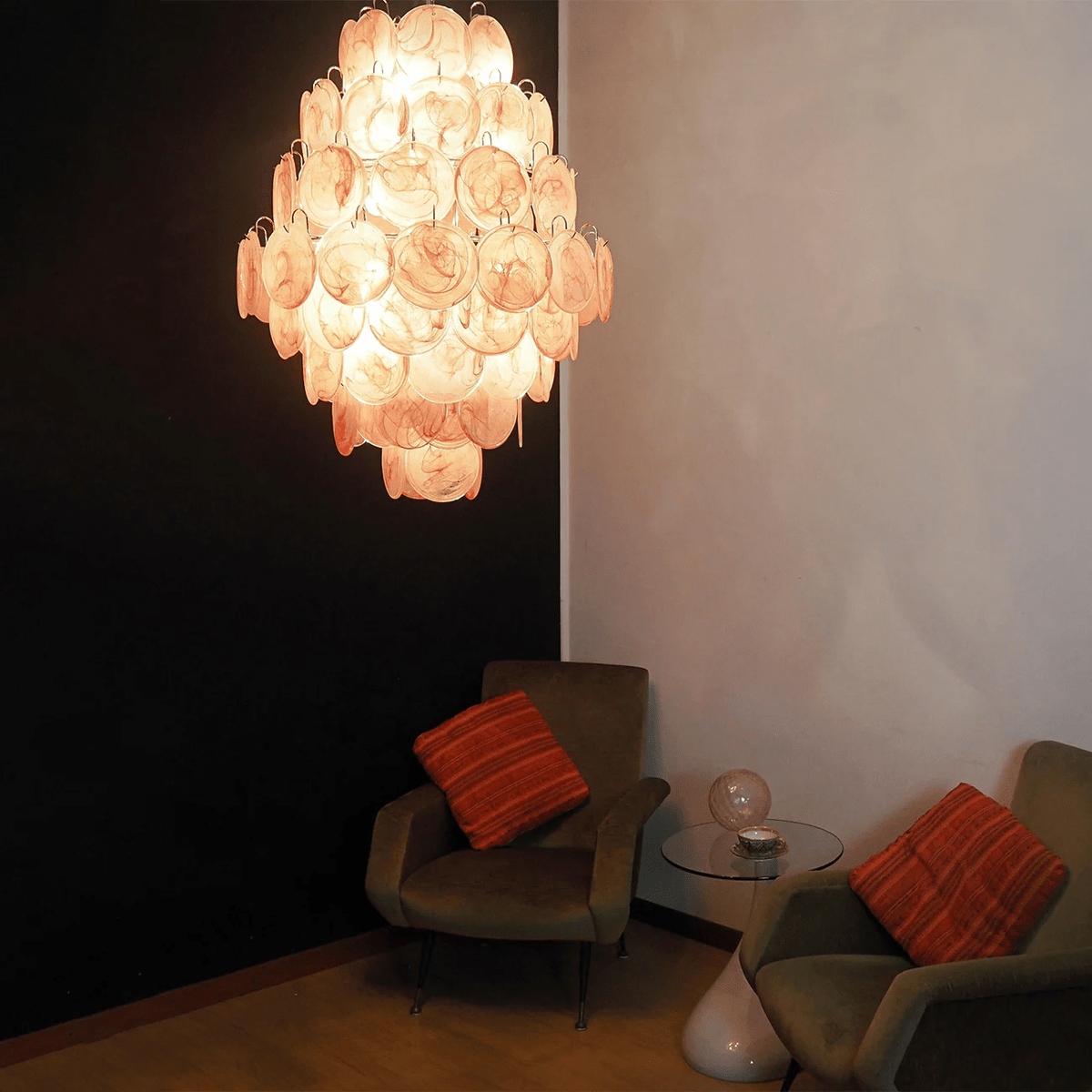 Erlenwyn Glass Chandelier-Moonnatur