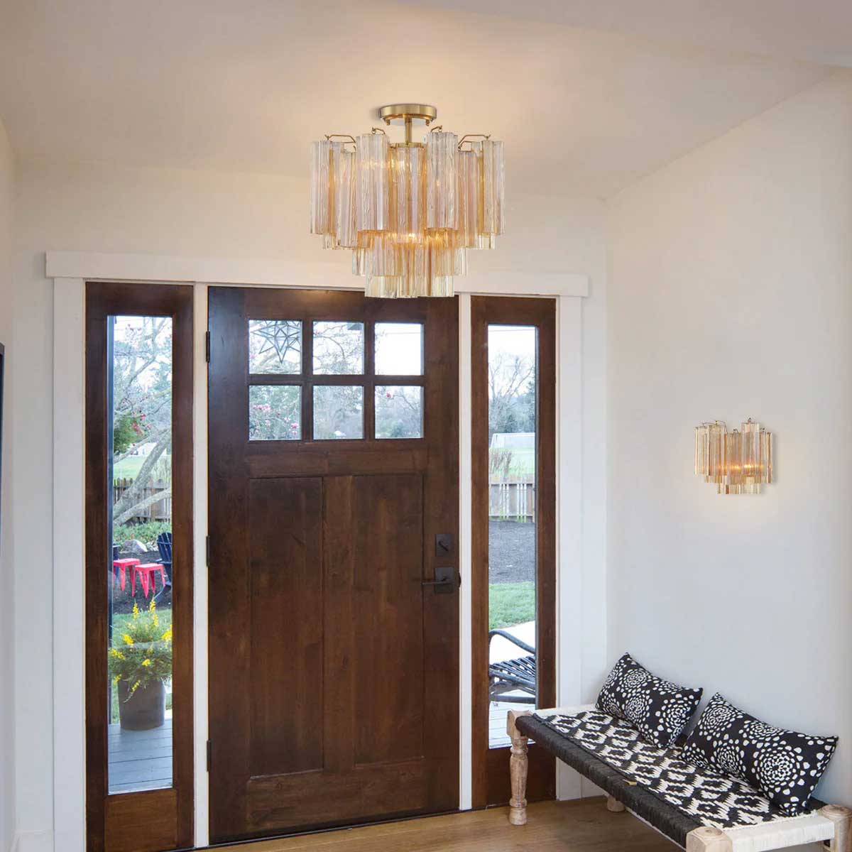 Garnelara Glass Ceiling Light-Moonnatur