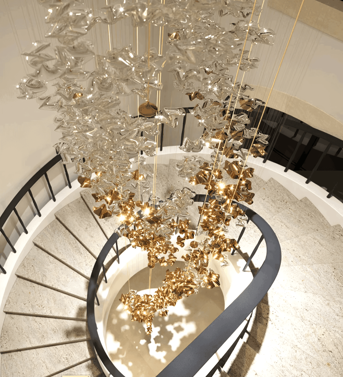 Osternia Glass Chandelier-Moonnatur