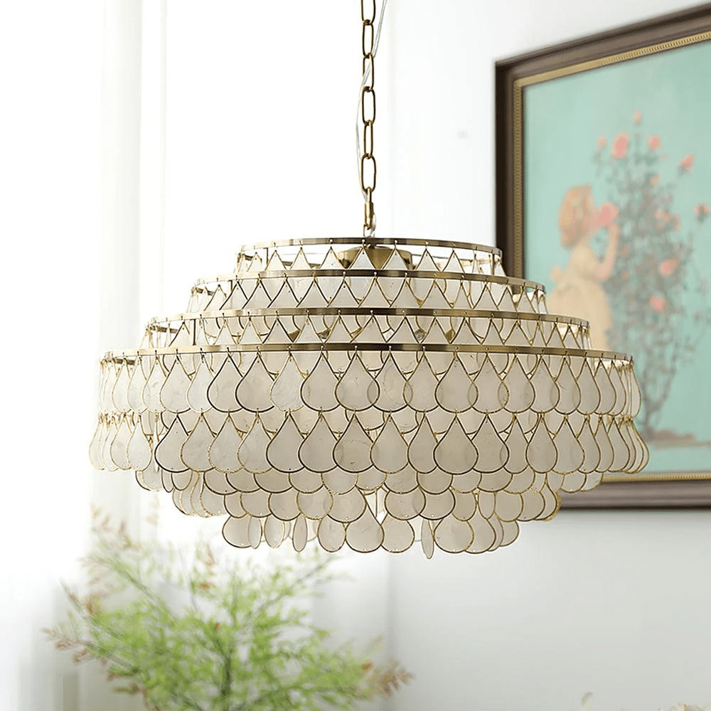 Savenwyn Shell Chandelier-Moonnatur