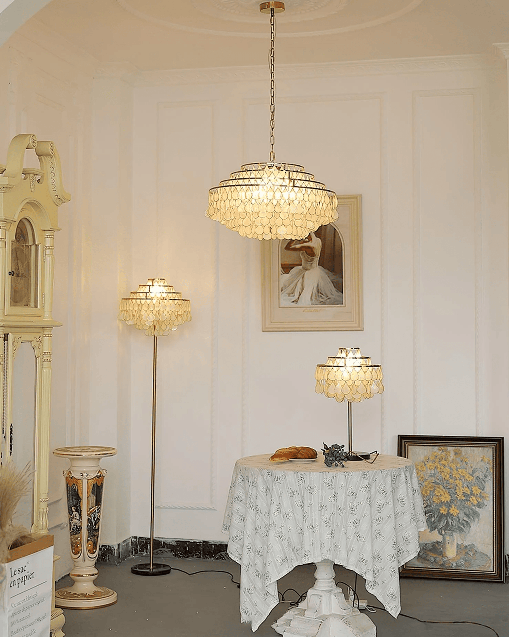 Savenwyn Shell Chandelier-Moonnatur