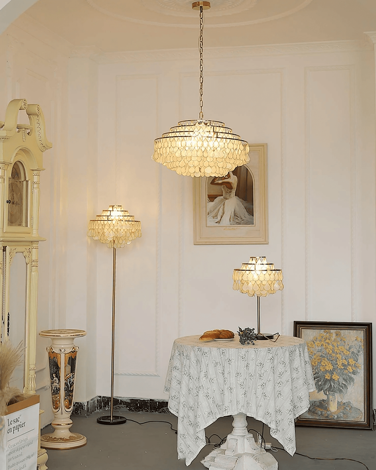Savenwyn Shell Chandelier-Moonnatur