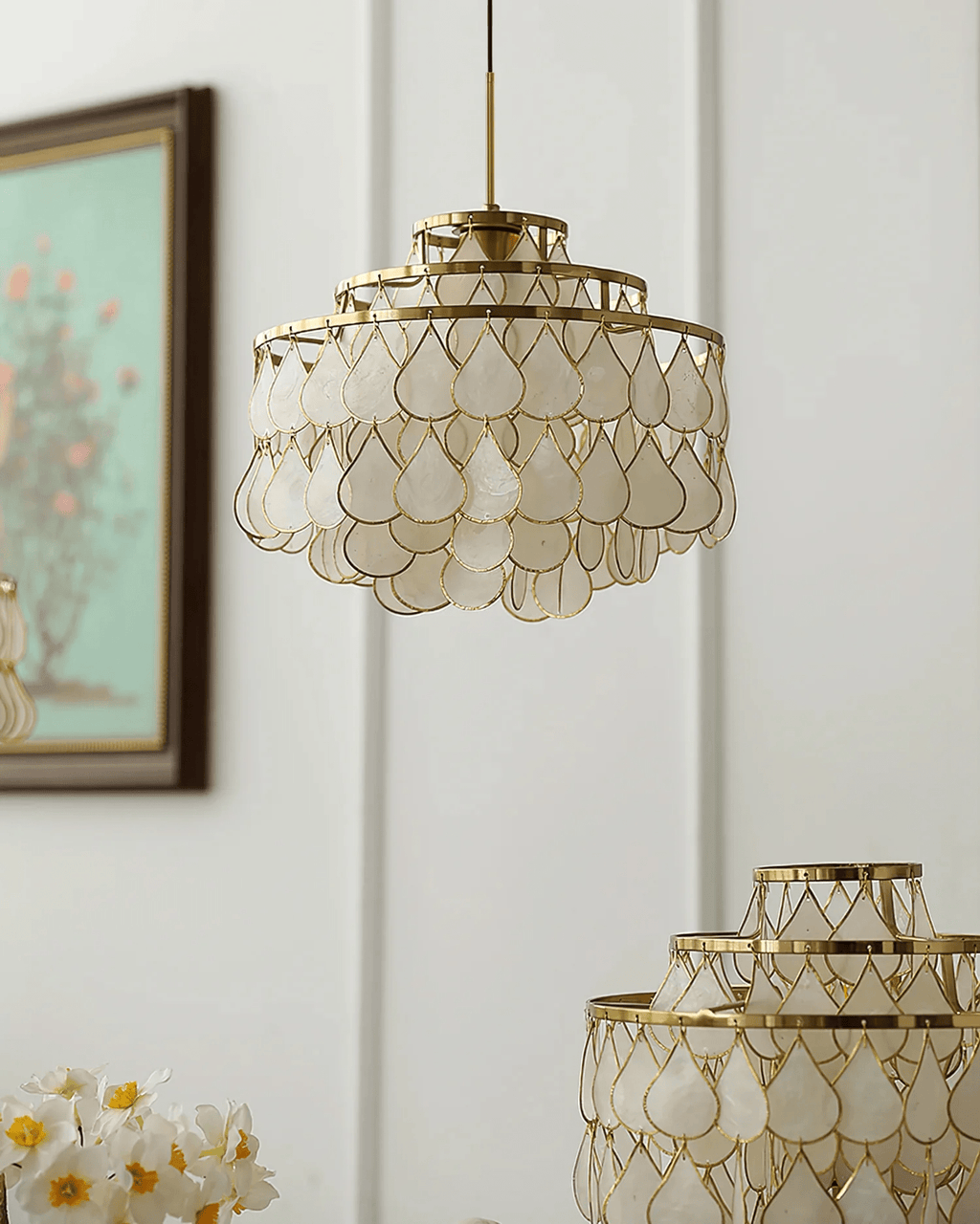 Savenwyn Shell Chandelier-Moonnatur