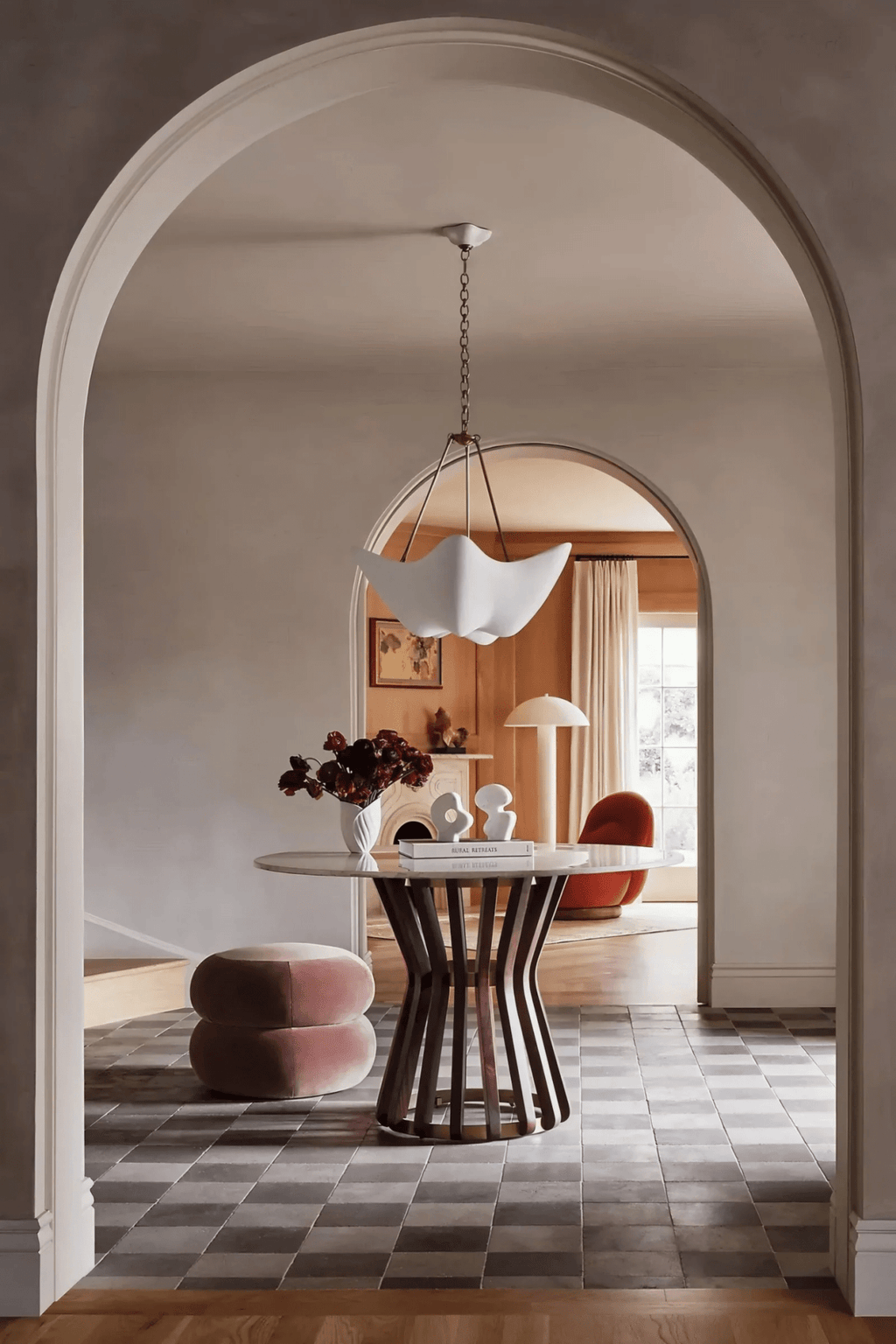 Tardenlynne Plaster Chandelier-Moonnatur