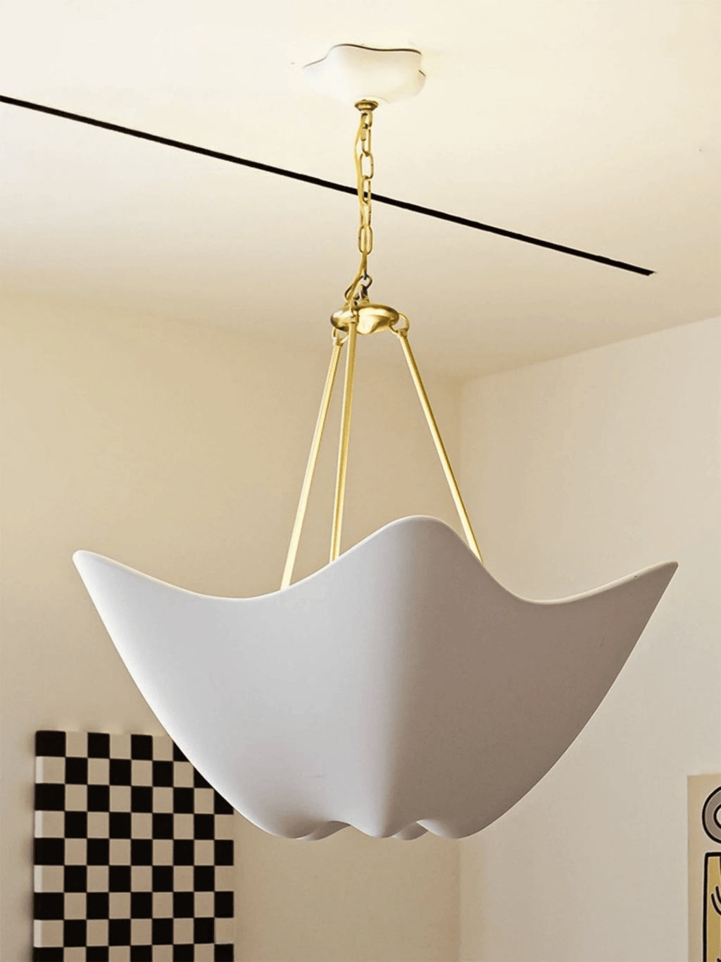 Tardenlynne Plaster Chandelier-Moonnatur
