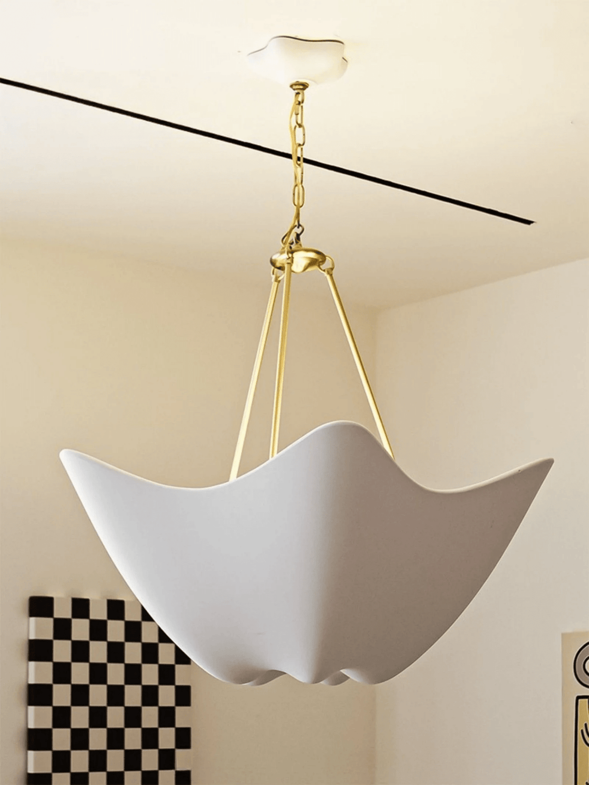 Tardenlynne Plaster Chandelier-Moonnatur