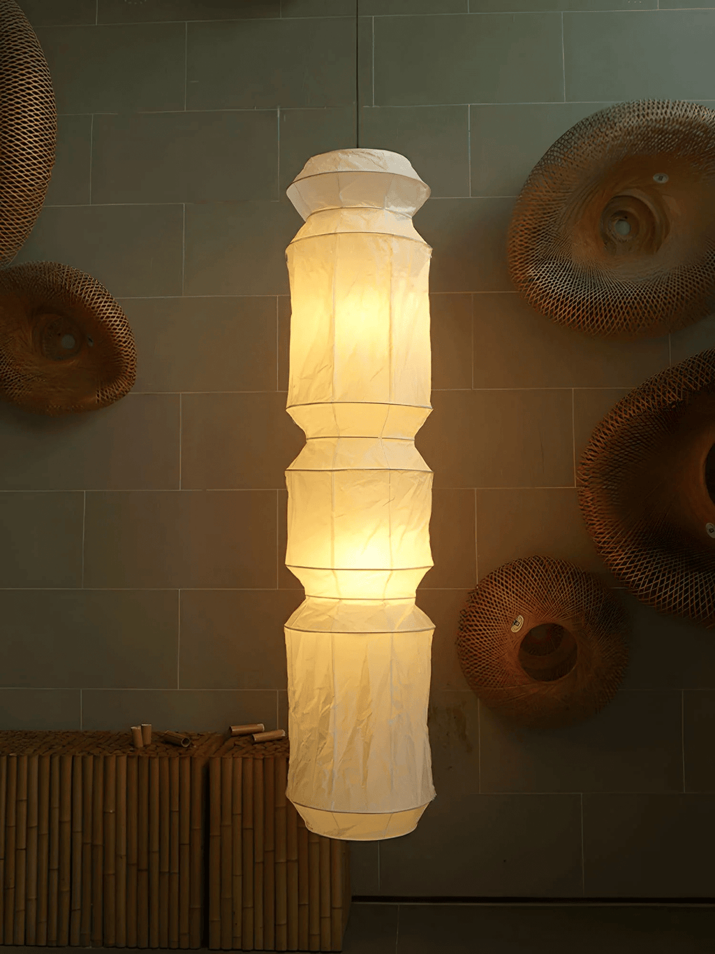 Torrenelis Paper Pendant Light-Moonnatur