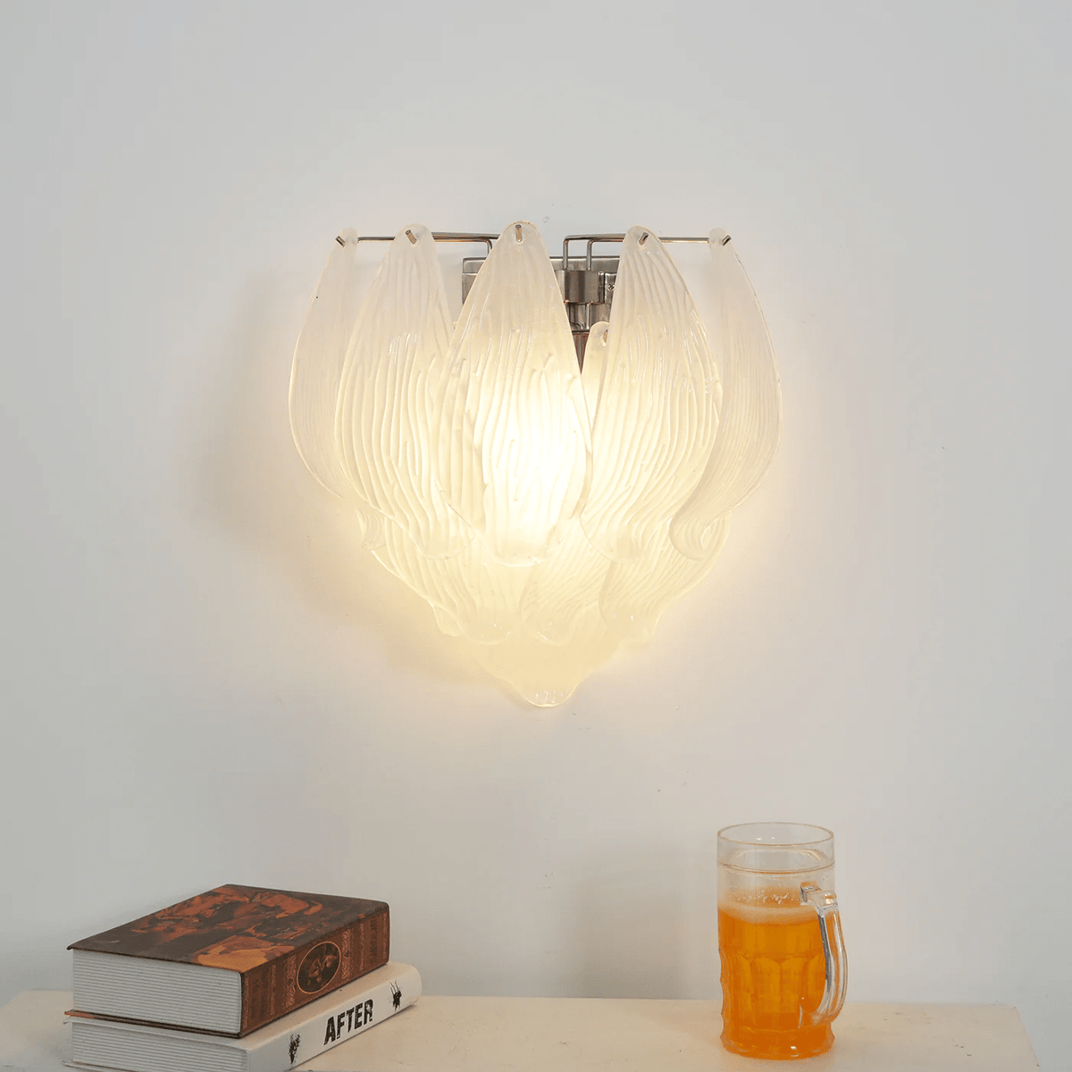 Dunselina Glass Wall Light-Moonnatur