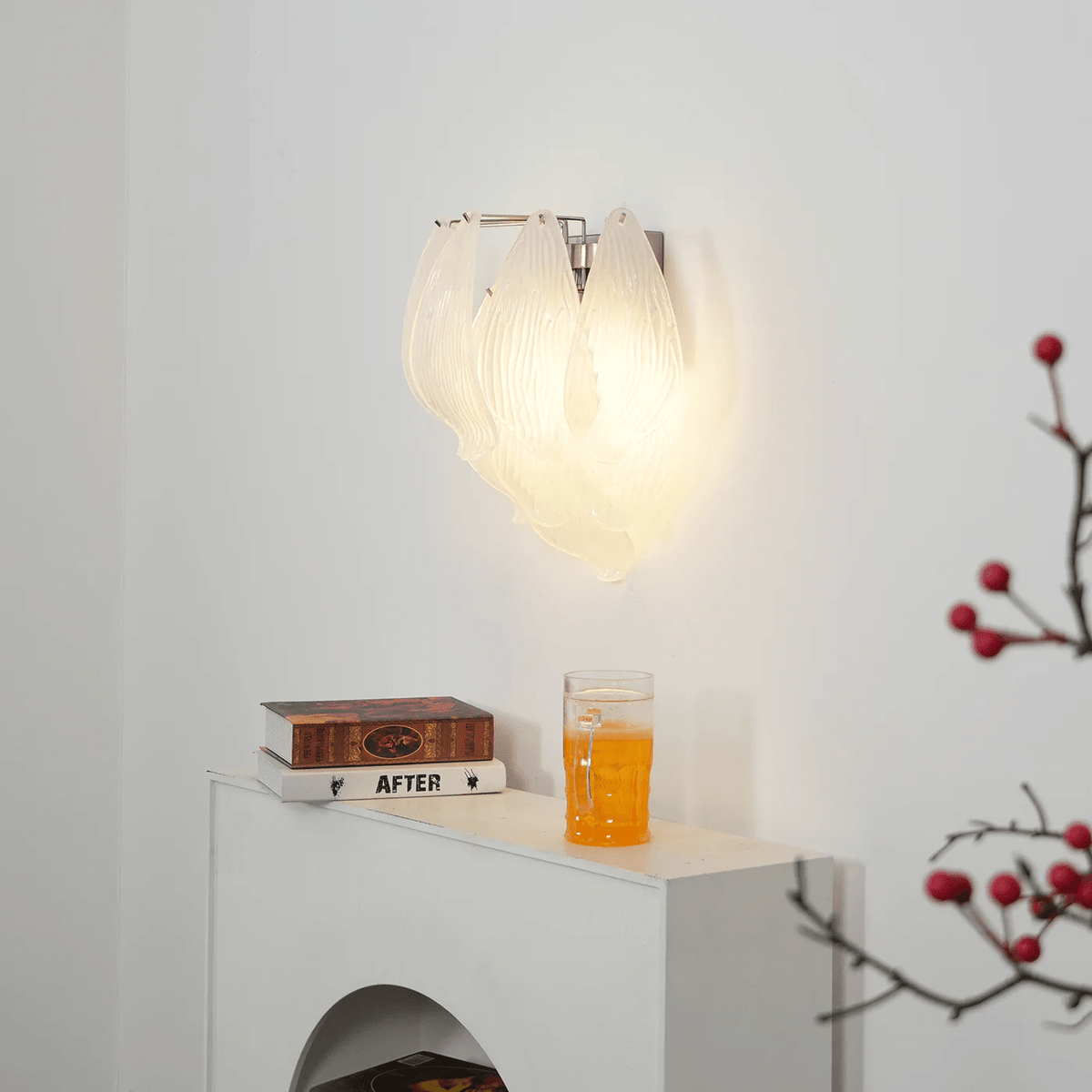 Dunselina Glass Wall Light-Moonnatur
