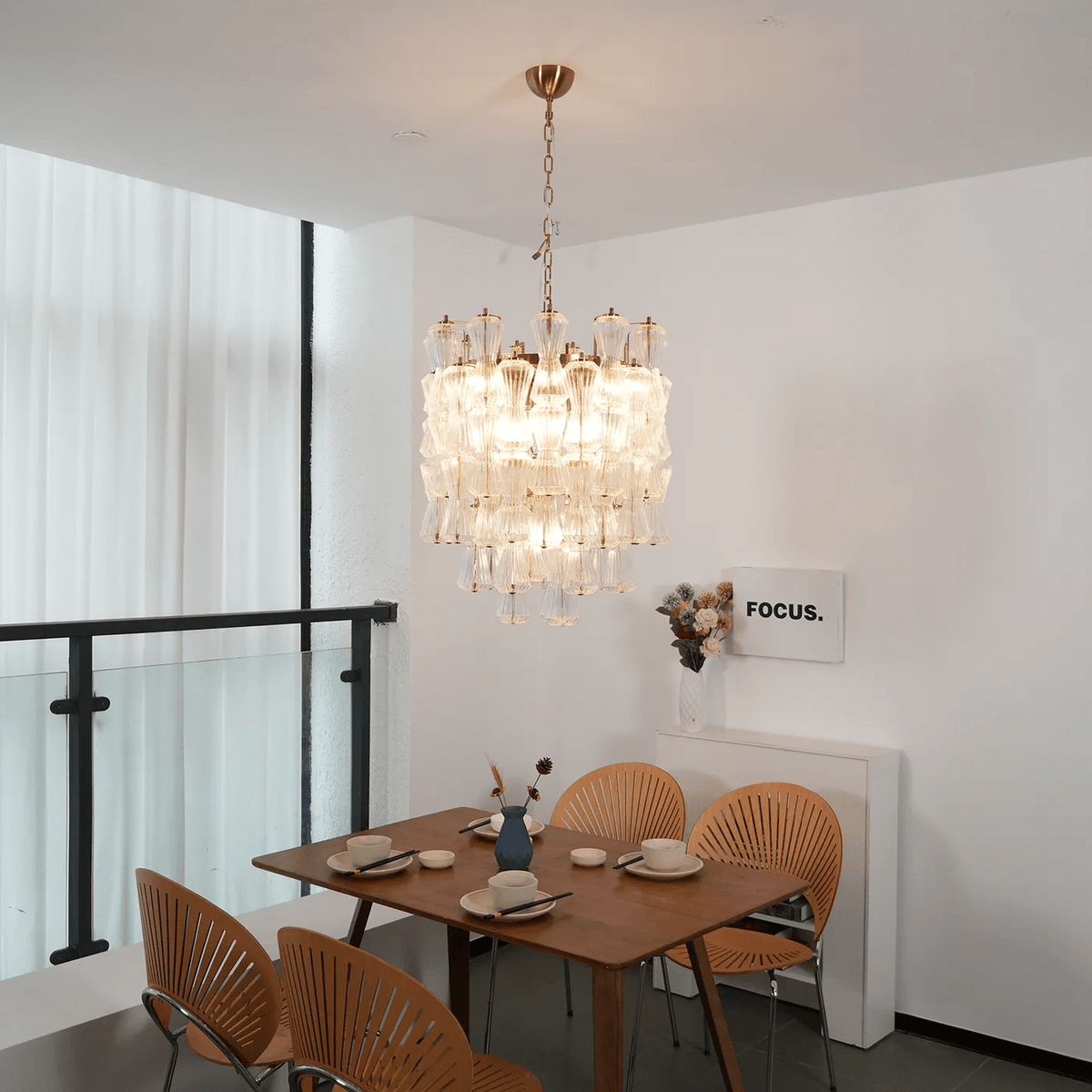 Deneleth Glass Chandelier-Moonnatur