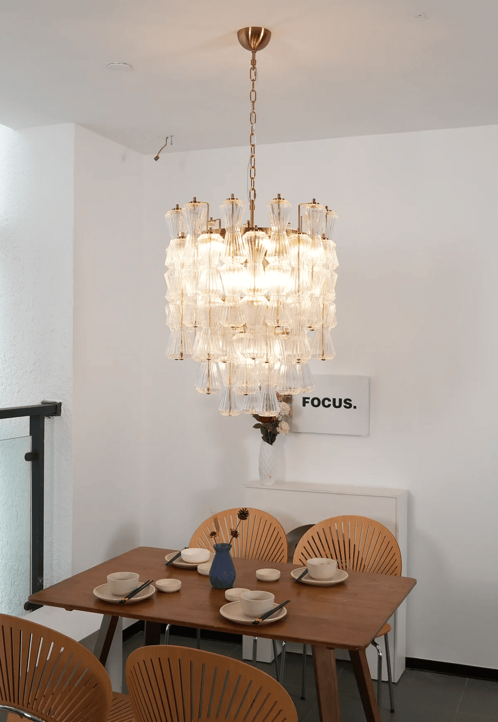Deneleth Glass Chandelier-Moonnatur