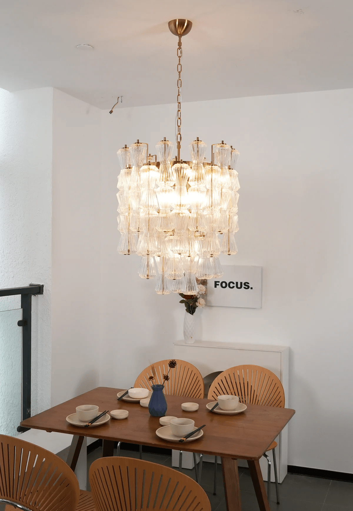 Deneleth Glass Chandelier-Moonnatur