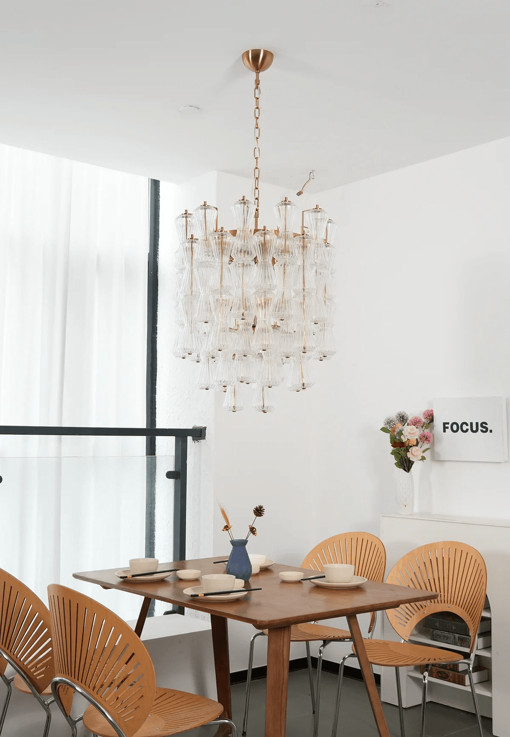Deneleth Glass Chandelier-Moonnatur