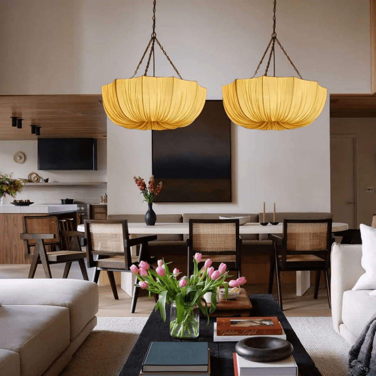Ulvenera Fabric Pendant Light-Moonnatur