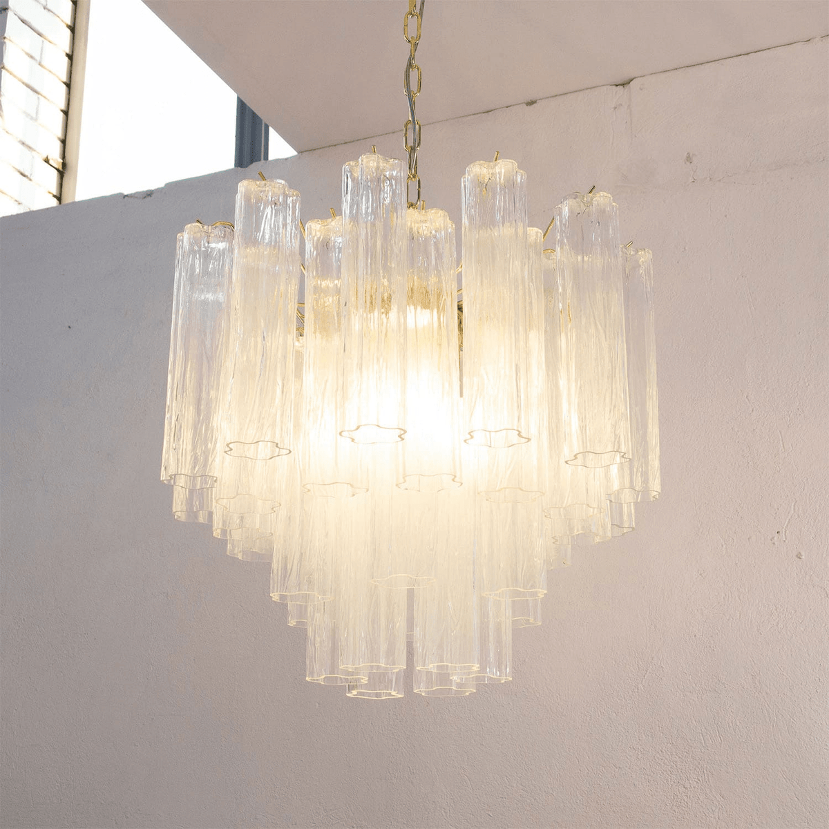 Brevenhill Glass Chandelier-Moonnatur