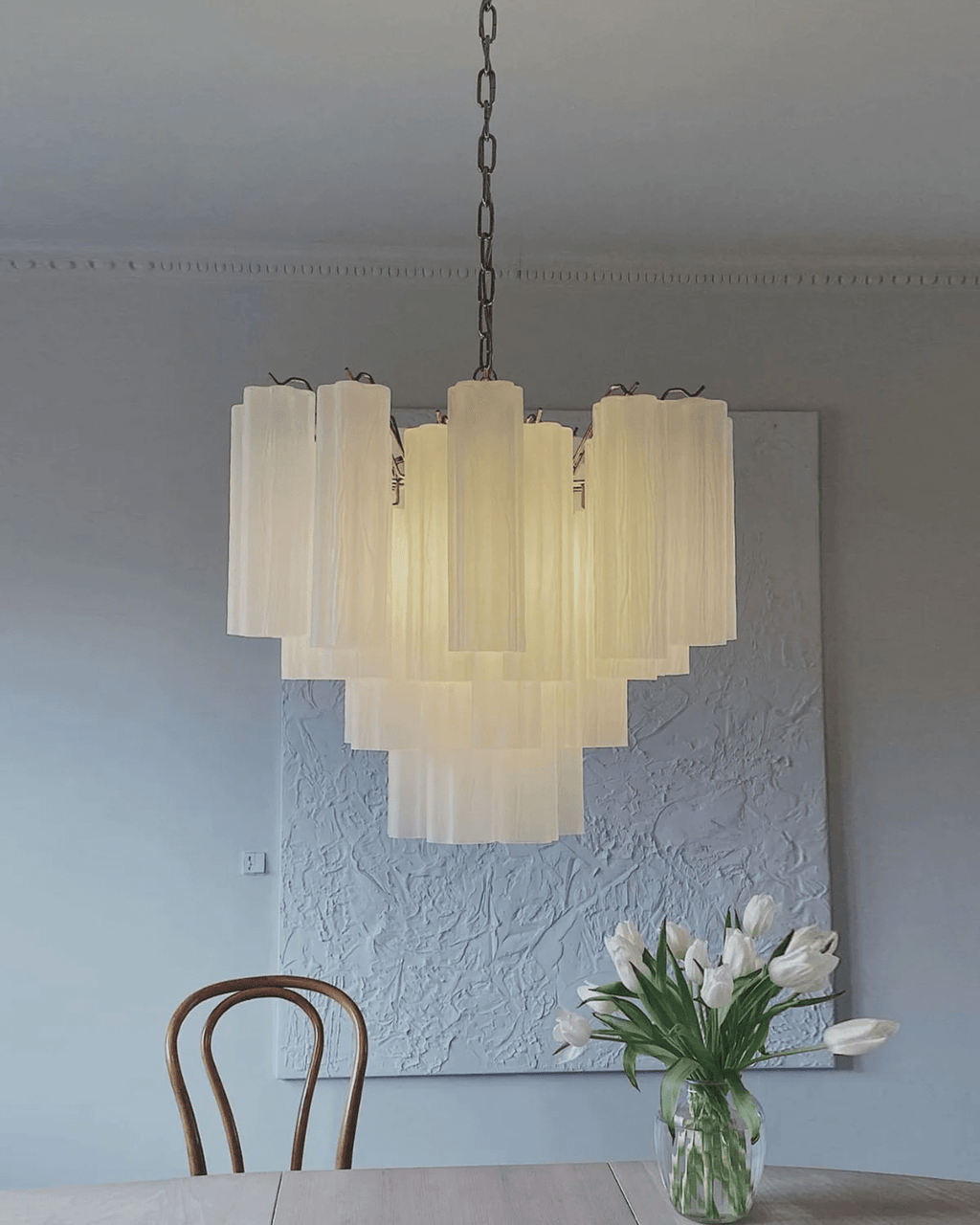 Brevenhill Glass Chandelier-Moonnatur