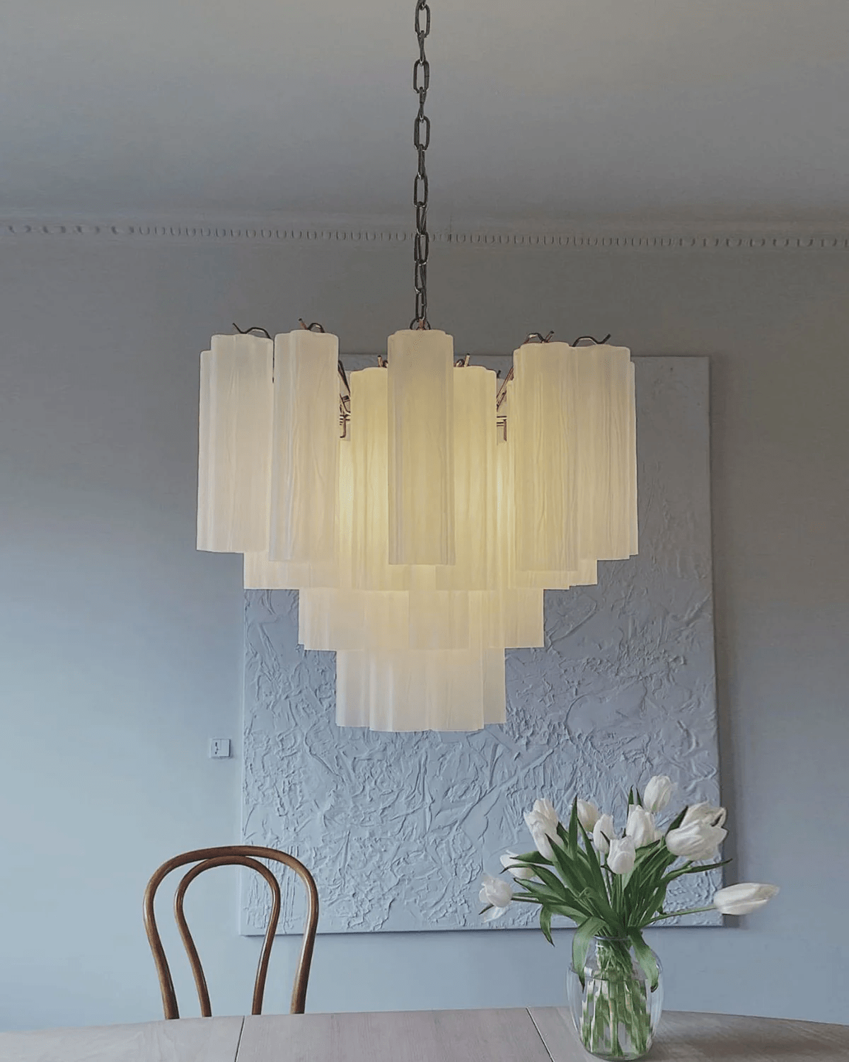 Brevenhill Glass Chandelier-Moonnatur