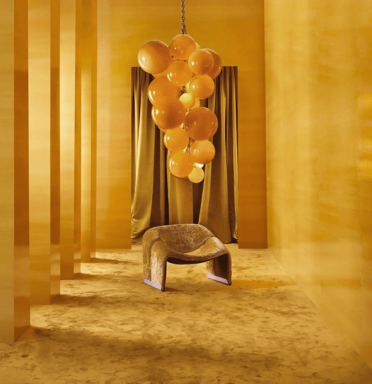 Laelera Glass Chandelier-Moonnatur