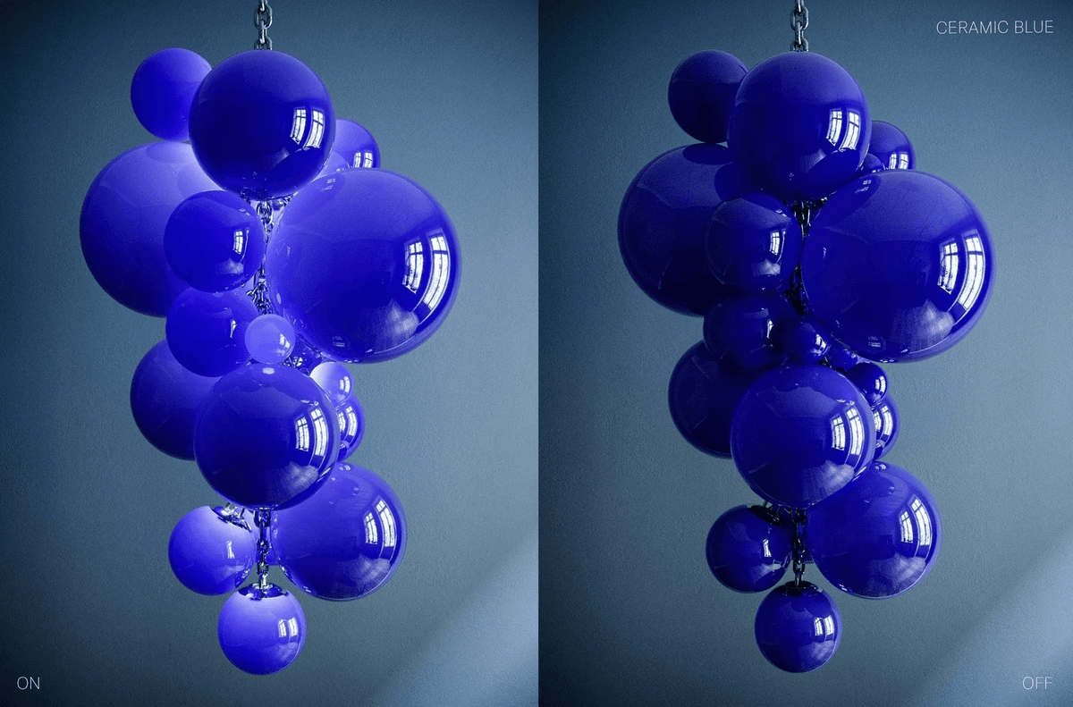 Laelera Glass Chandelier-Moonnatur