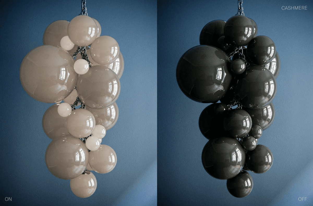Laelera Glass Chandelier-Moonnatur