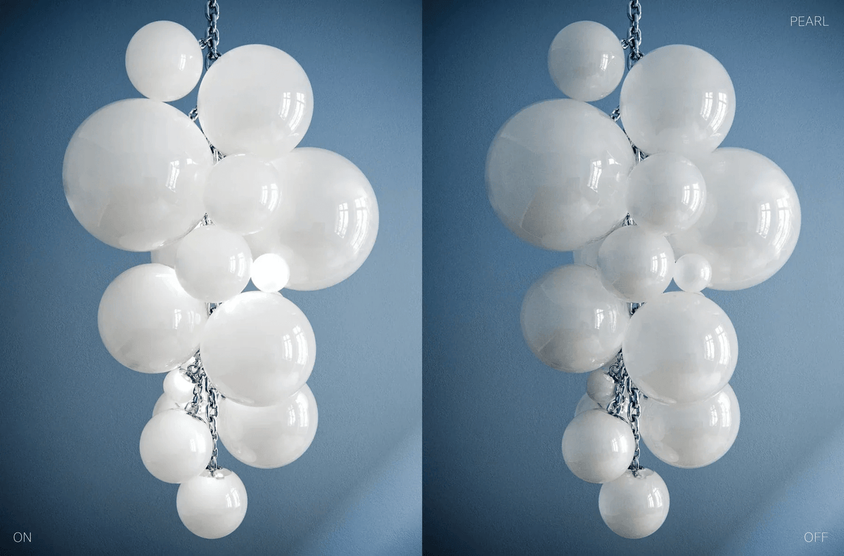Laelera Glass Chandelier-Moonnatur
