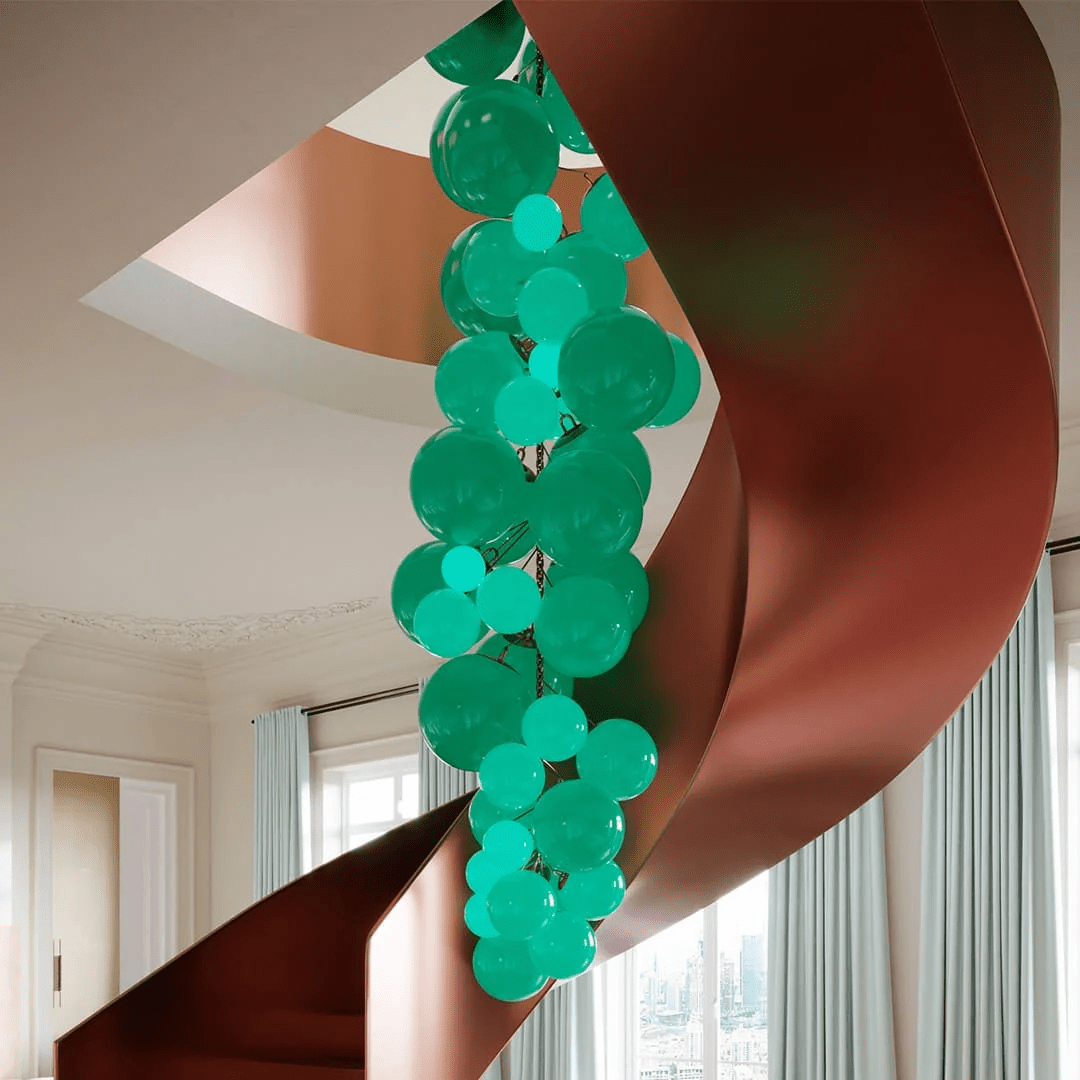 Laelera Glass Chandelier-Moonnatur