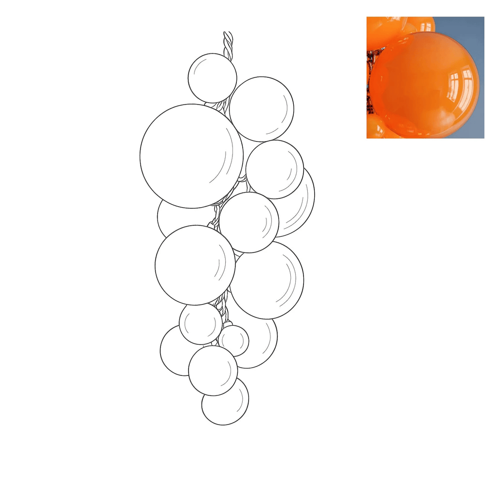 Laelera Glass Chandelier-Moonnatur