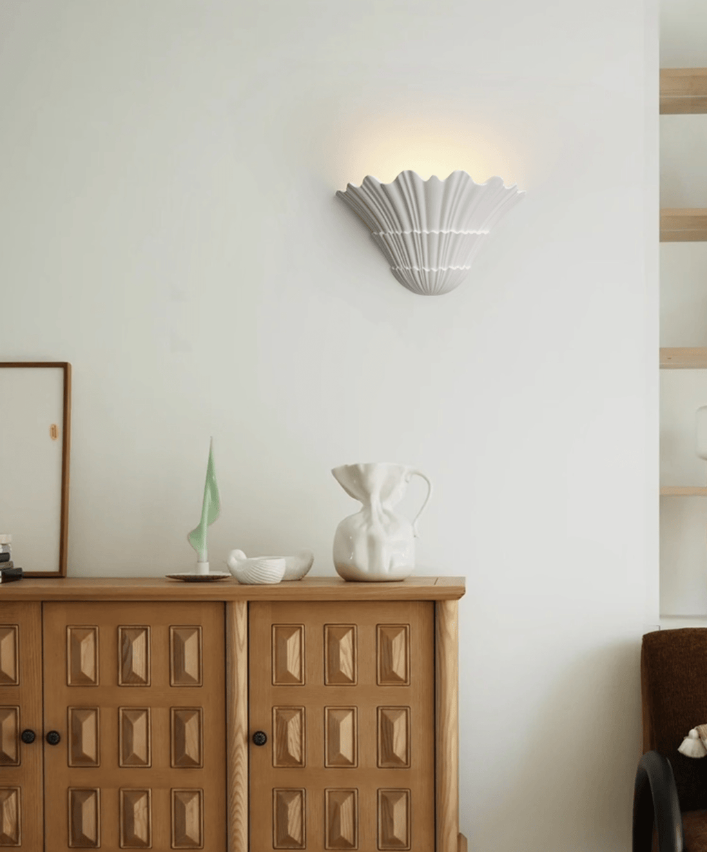 Altonwood Plaster Wall Light-Moonnatur