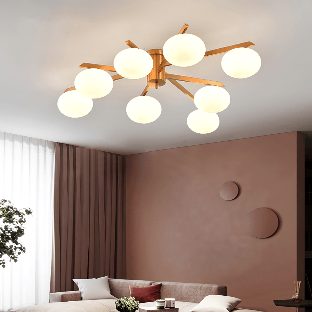 Gildenenelle Glass Ceiling Light-Moonnatur