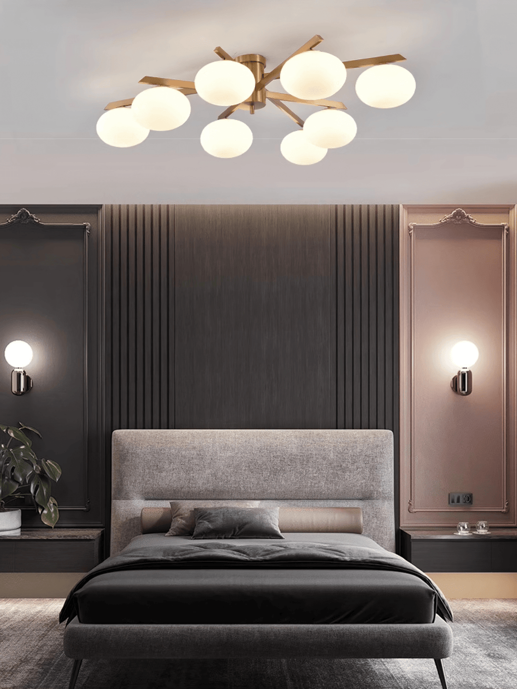 Gildenenelle Glass Ceiling Light-Moonnatur