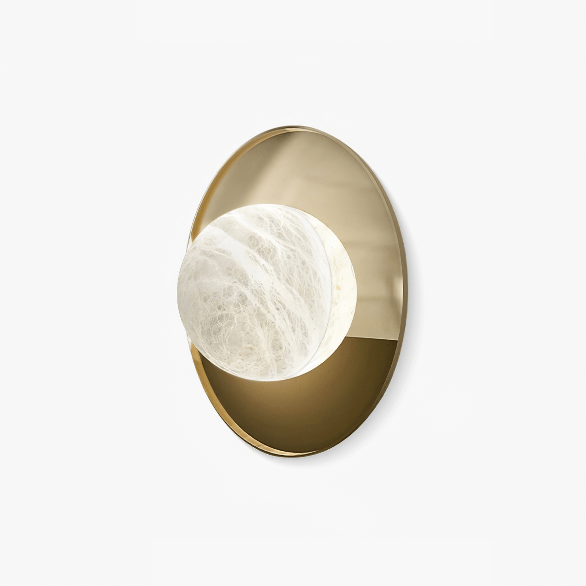 Ainsford Alabaster Wall Light-Moonnatur