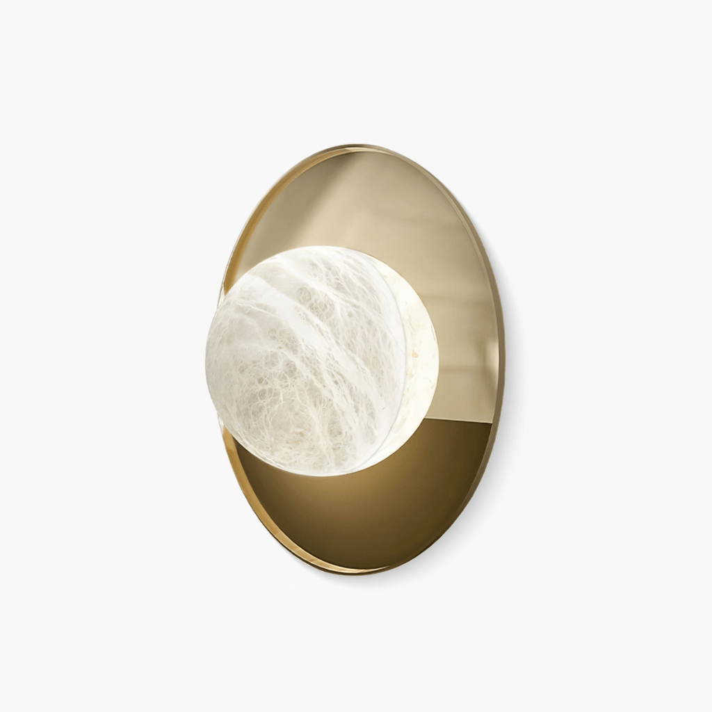 Ainsford Alabaster Wall Light-Moonnatur
