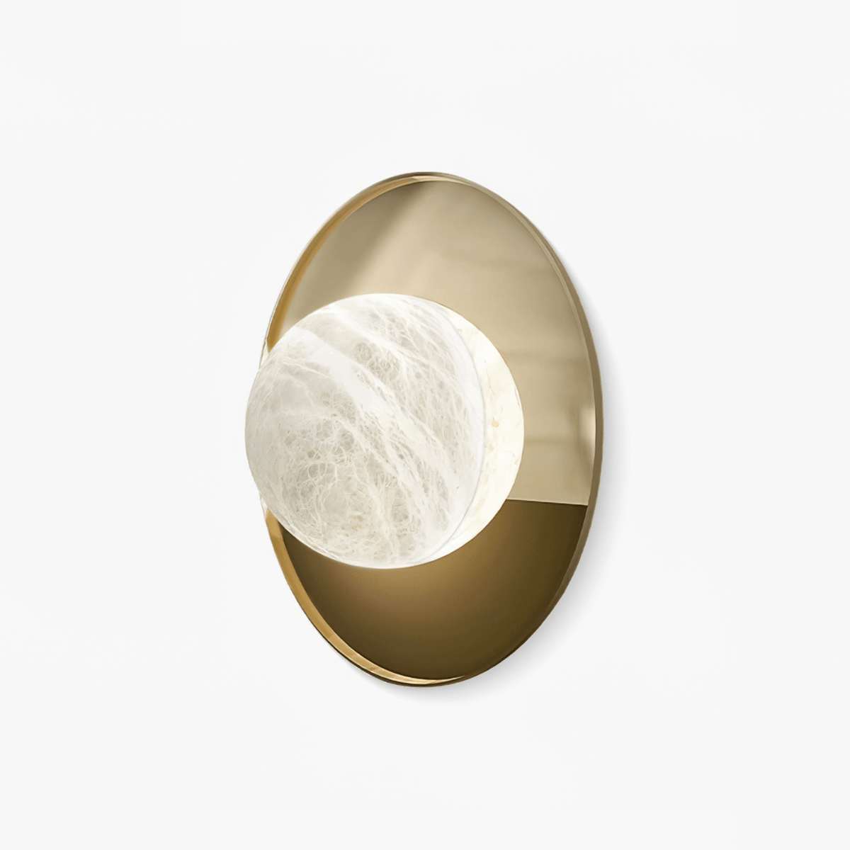 Ainsford Alabaster Wall Light-Moonnatur