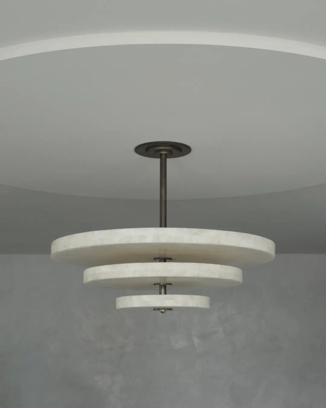 Yarrelholm Alabaster Chandelier-Moonnatur