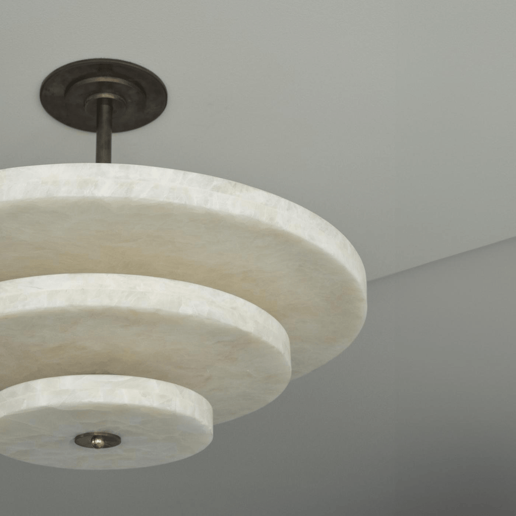 Yarrelholm Alabaster Chandelier-Moonnatur