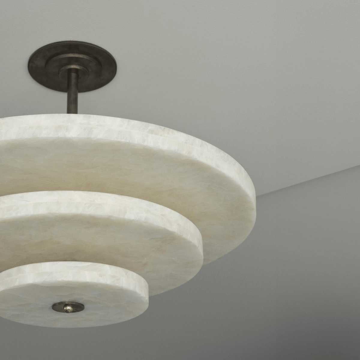 Yarrelholm Alabaster Chandelier-Moonnatur