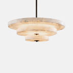 Yarrelholm Alabaster Chandelier-Moonnatur