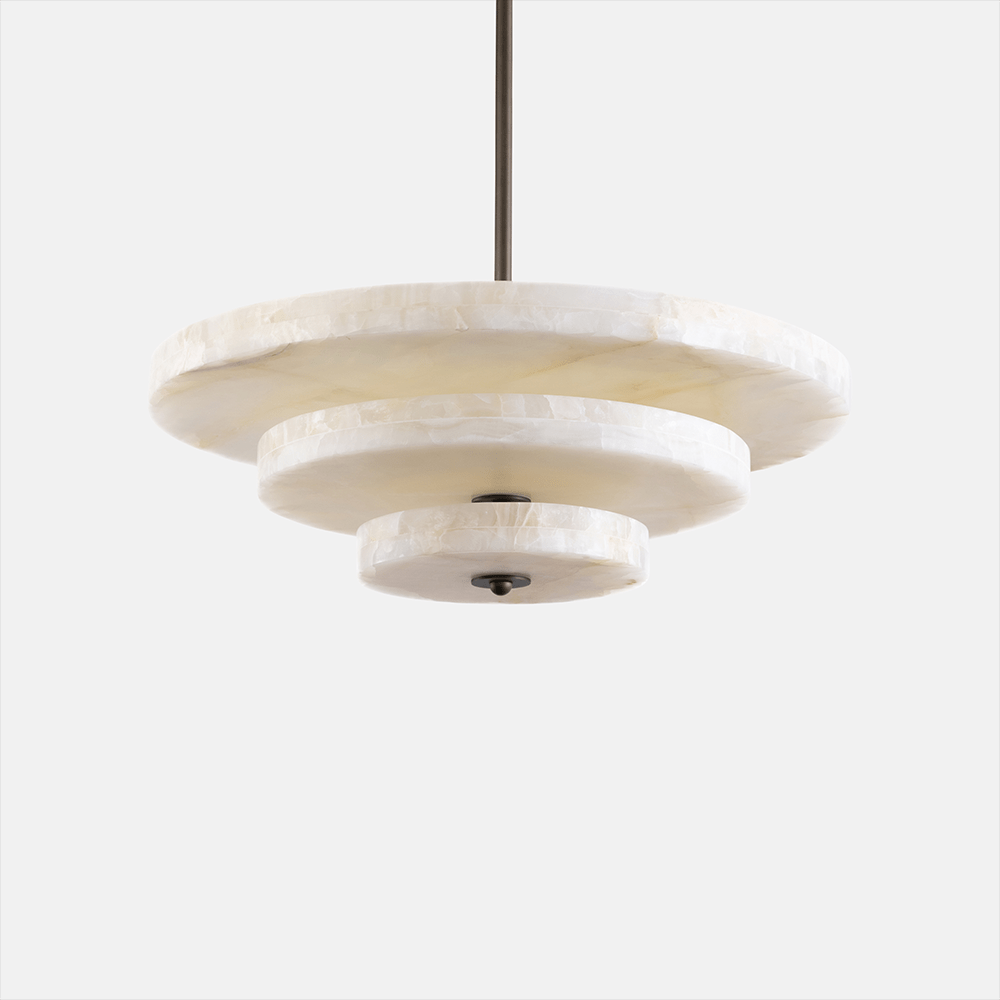 Yarrelholm Alabaster Chandelier-Moonnatur